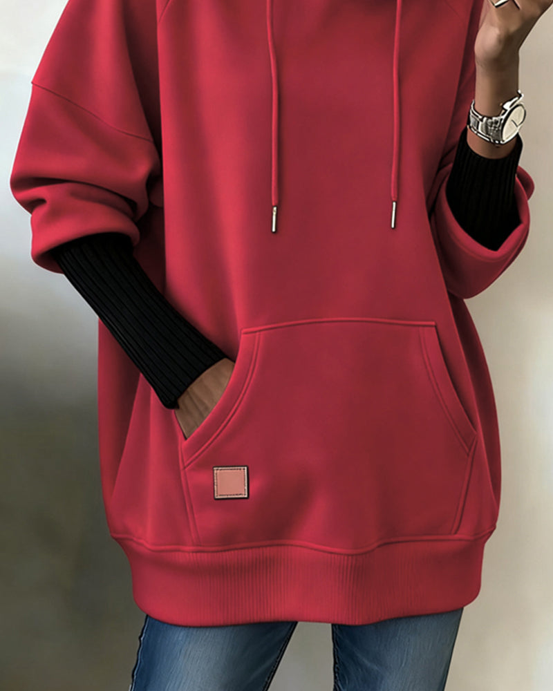 Loose Casual Hooded Sweatshirt