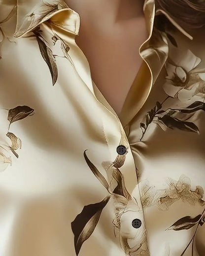 Retro Style Floral Print Shirt