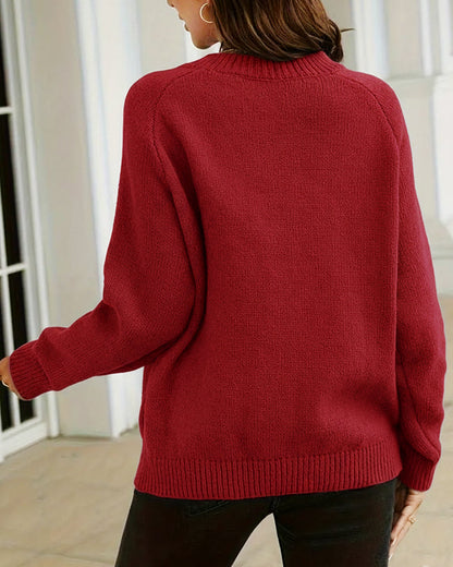 Button-Down Crew Neck Jumper