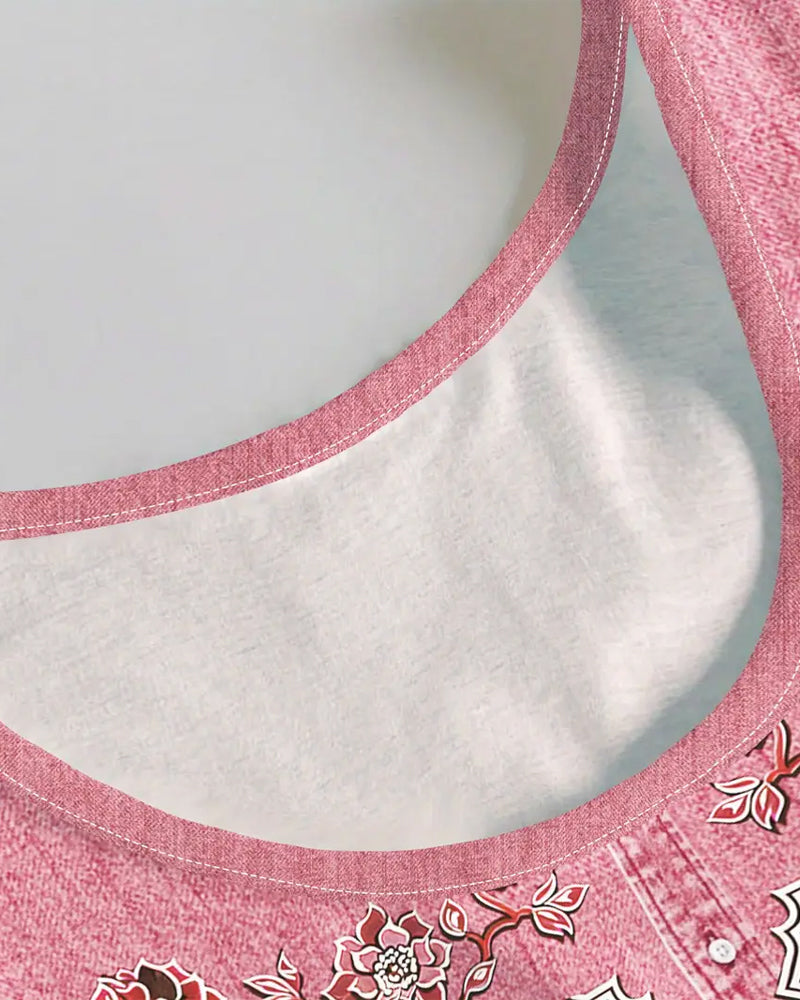 sleeveless Imitation Denim Dress