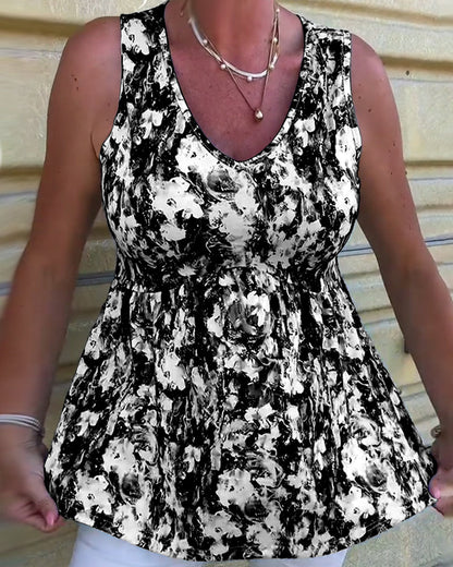 Sexy Printed Sleeveless Tank Top