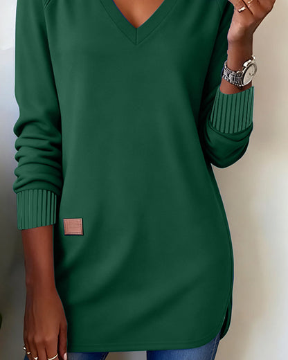 V-Neck Fashion Sweatshirt