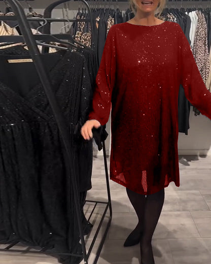 Elegant Backless Strappy Sequin Dress