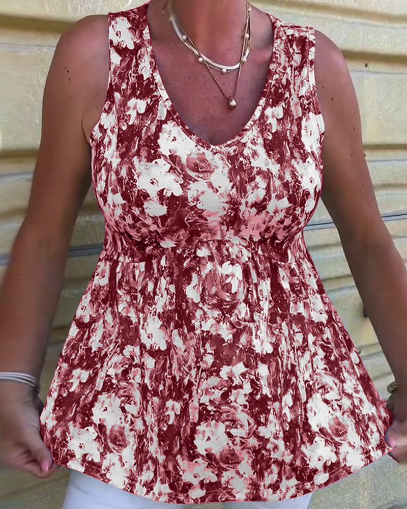 Sexy Printed Sleeveless Tank Top