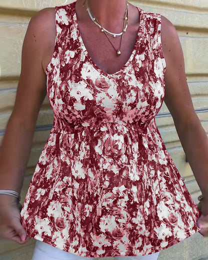 Sexy Printed Sleeveless Tank Top