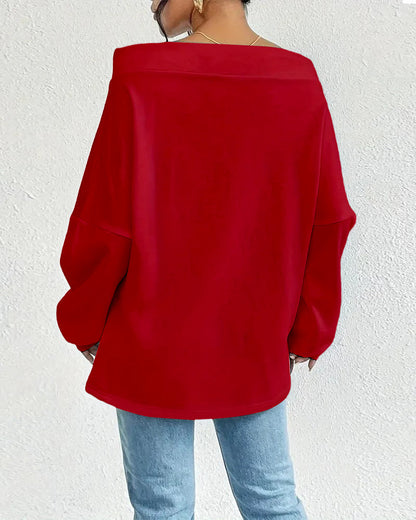 Fashion Solid Color Sweatshirt