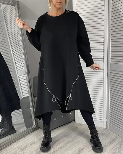 Loose Oversized Zipper Dress