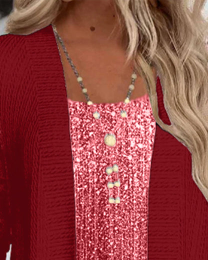 Fake Two-Piece Fashion Top