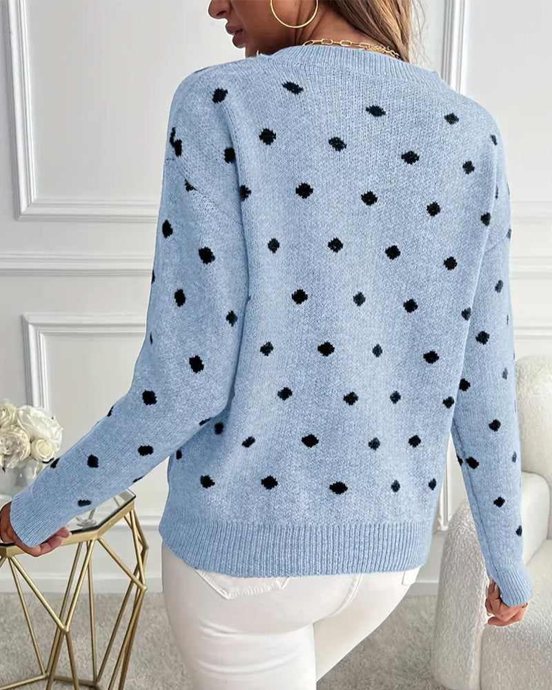 Crew Neck Long-Sleeved Pullover