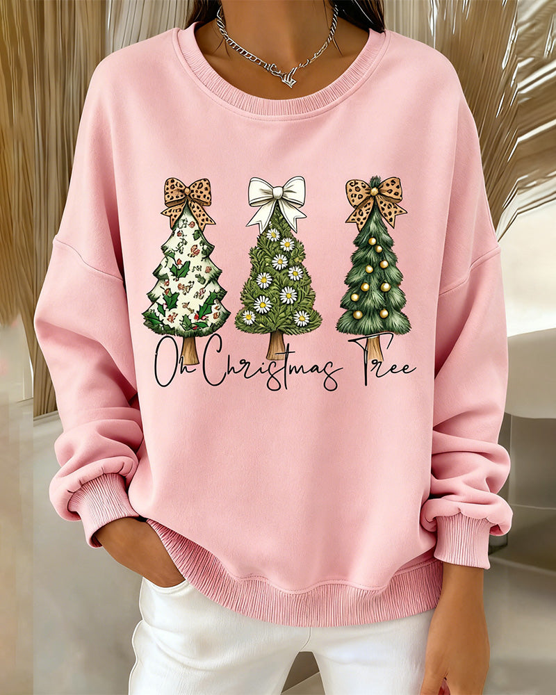Drop-Shoulder Printed Loose Sweatshirt