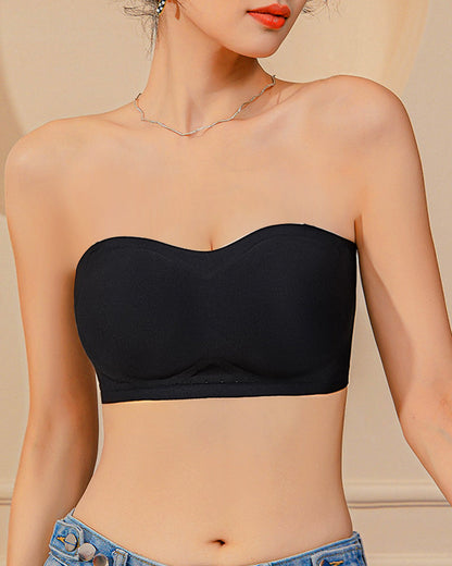 Strapless Solid Color Comfort Bra