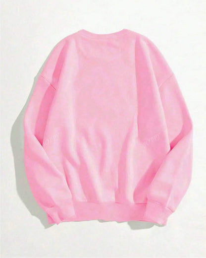 Loose Christmas Print Sweatshirt