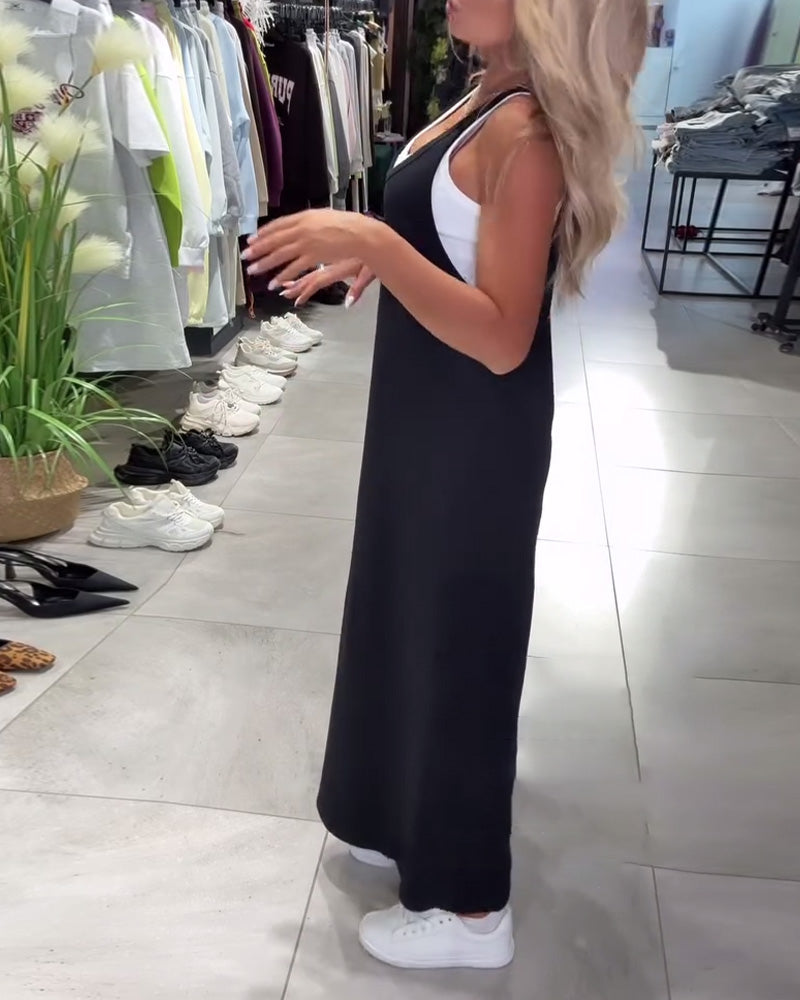 Slimming Suspender Casual Dress