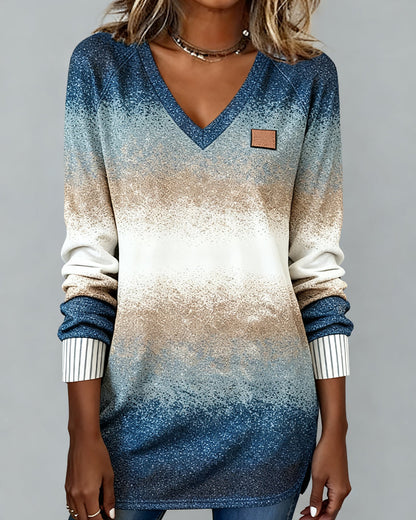 V-Neck Raglan Sleeve Top