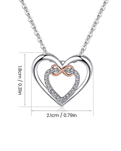 Fashion two-color love necklace
