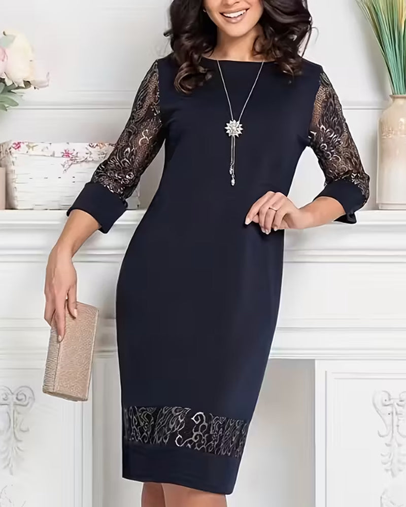 Fashionable Patchwork Straight Dress