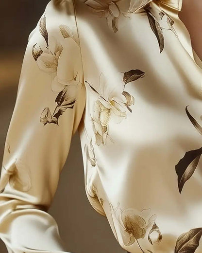 Retro Style Floral Print Shirt