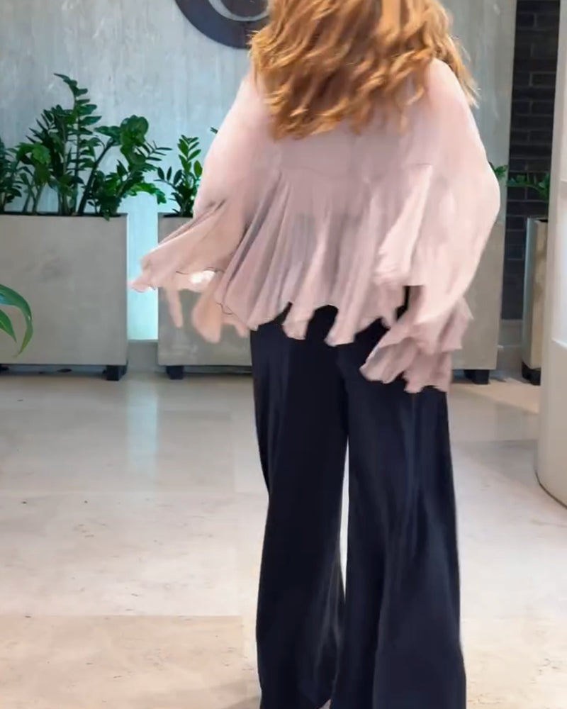 Temperament Solid Color Fashionable Blouse