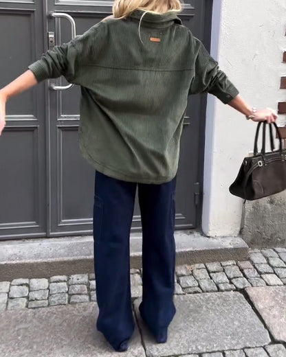 Long-Sleeved Stylish Collared Shirt