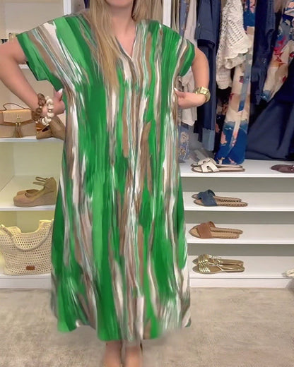 Casual Loose V-Neck Dress