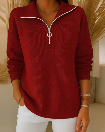 Half-zip Fashion Pullover Jumper