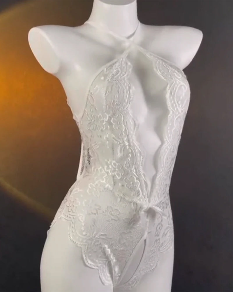 Lace Backless One-Piece Lingerie