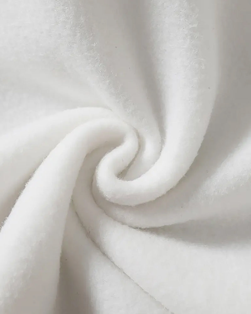 Wine Glass Printed Round Neck Sweatshirt