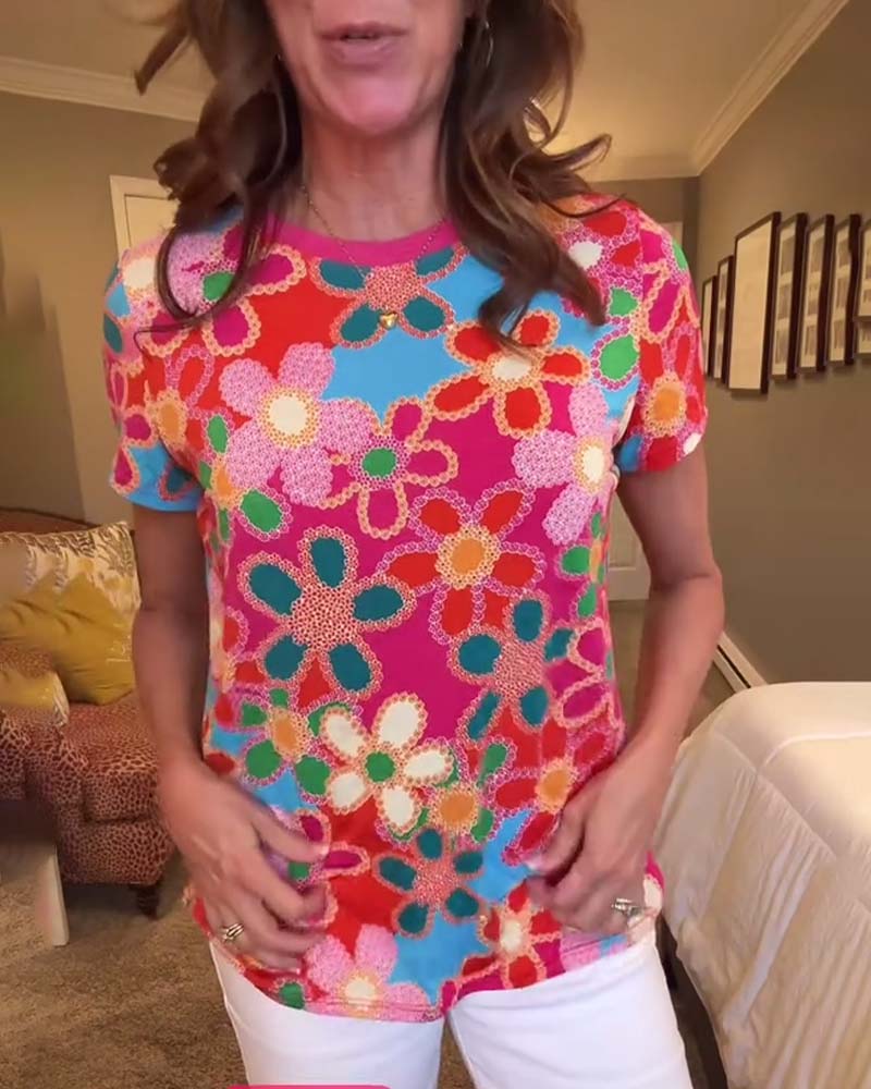 Slim Fit Short Sleeve Printed T-Shirt