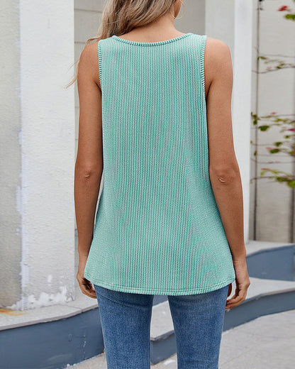 Solid Color Fashionable Women's Tank Top