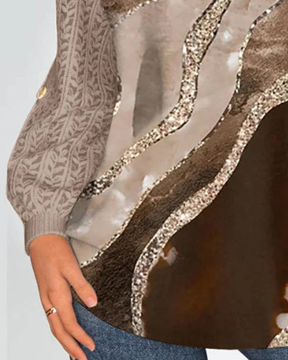 3D Digital Printed Knit Top