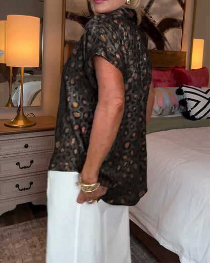 Casual Leopard Print Blouse