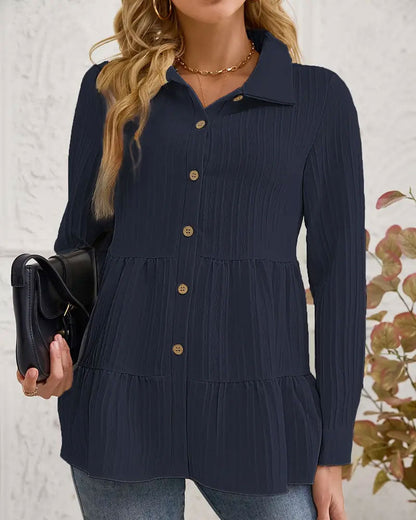 Elegant Lapel Waist Shirt