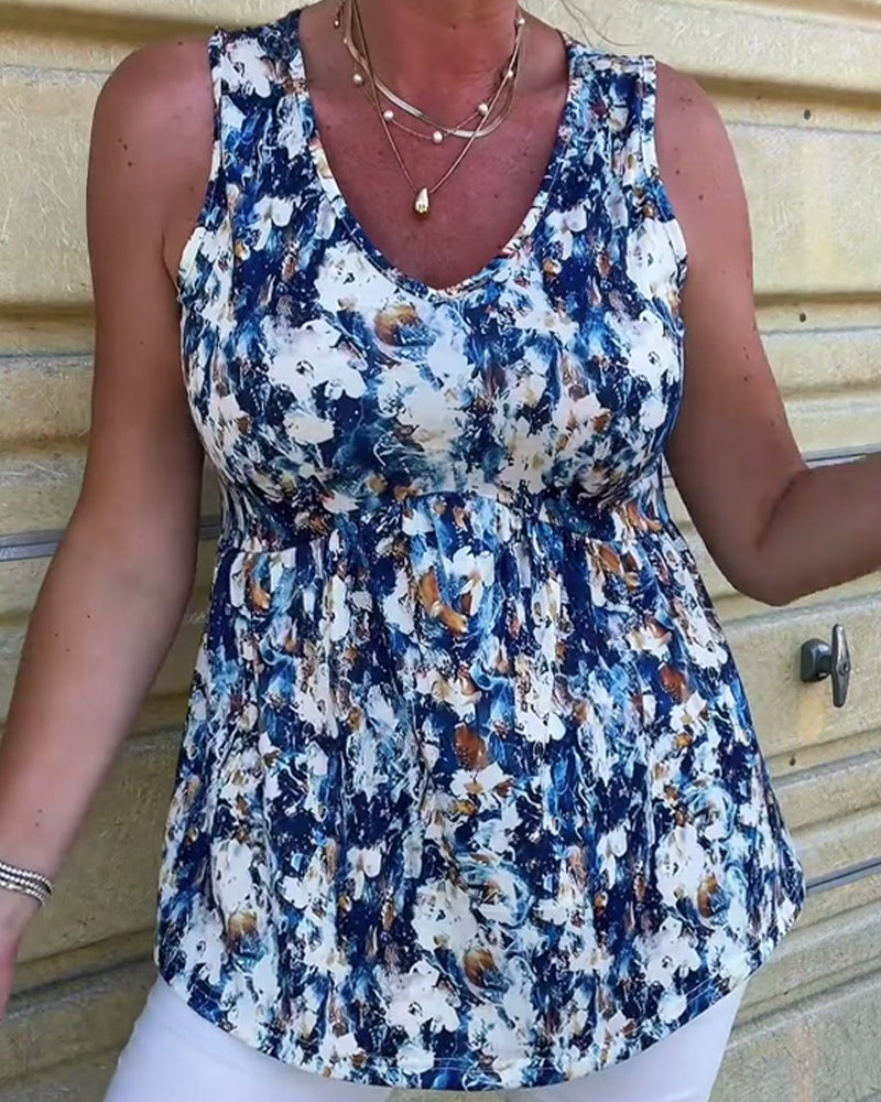 Sexy Printed Sleeveless Tank Top