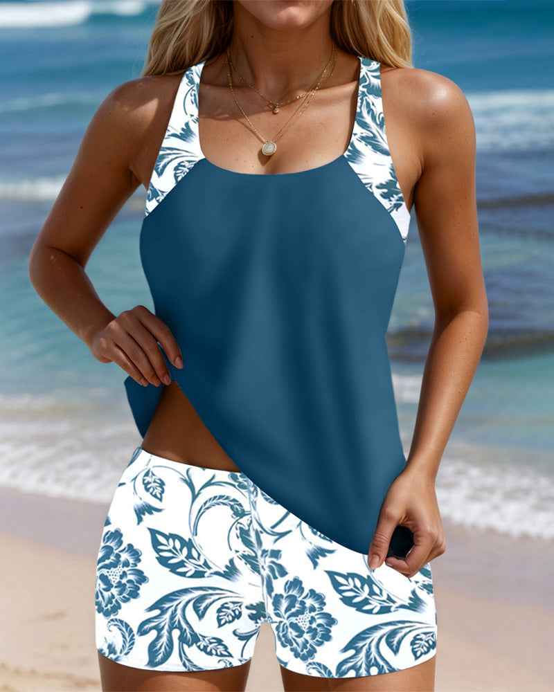 Two-Piece Printed Tankini
