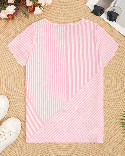 V-Neck Striped T-Shirt