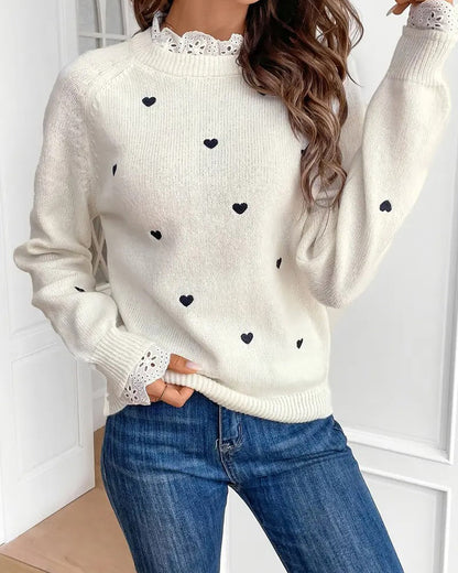 Casual Heart Fashion Pullover