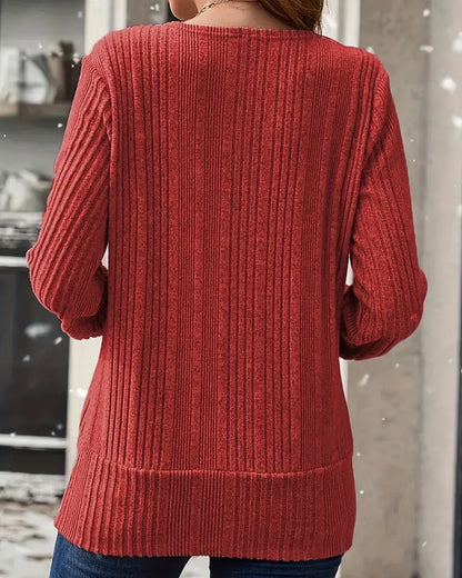Fake Two-Piece Knit Sweater