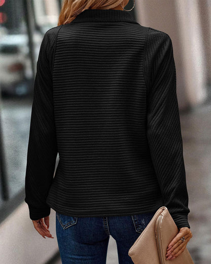 Solid Color Zip-up Hoodie