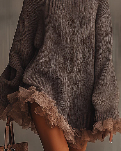 Elegant Sweater & Camisole Dress Set