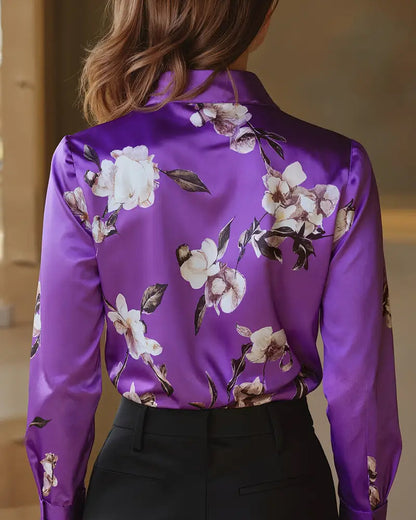 Retro Style Floral Print Shirt