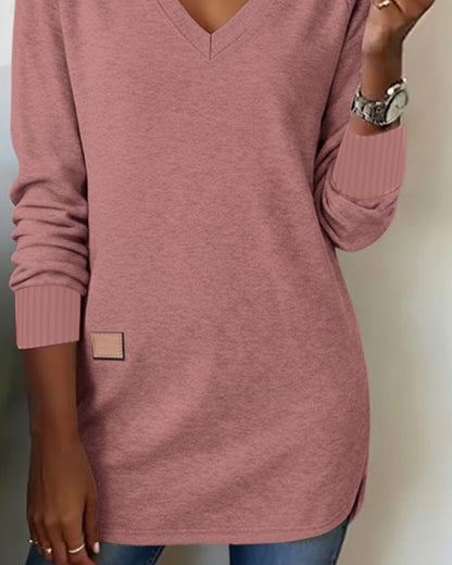 V-Neck Fashion Sweatshirt