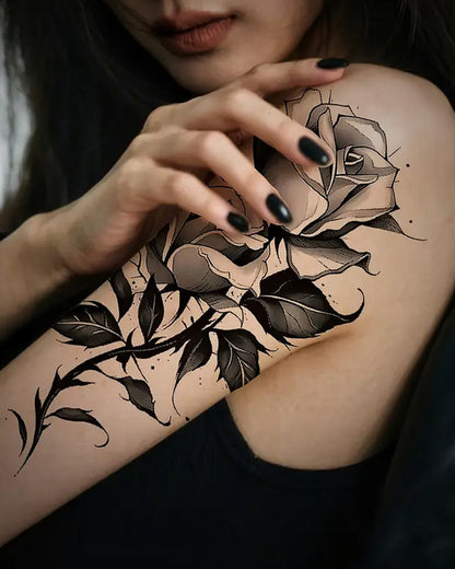 Simulation Flower Arm Tattoo Stickers