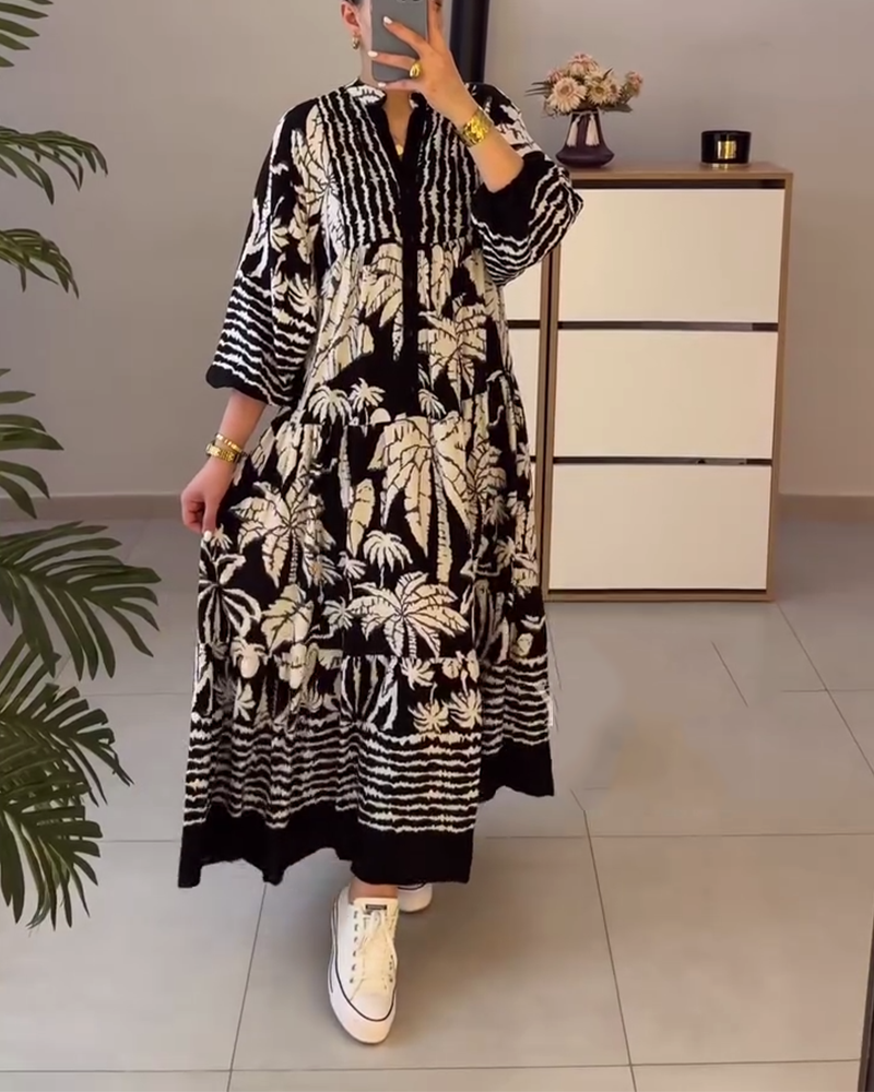 Casual Loose Printed Dress