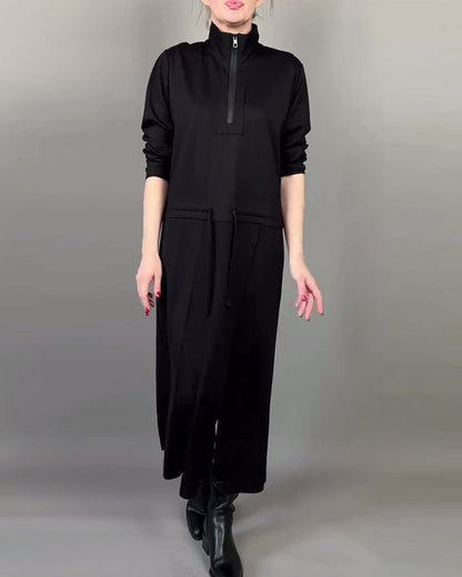 Zip-Collar Stylish Dress