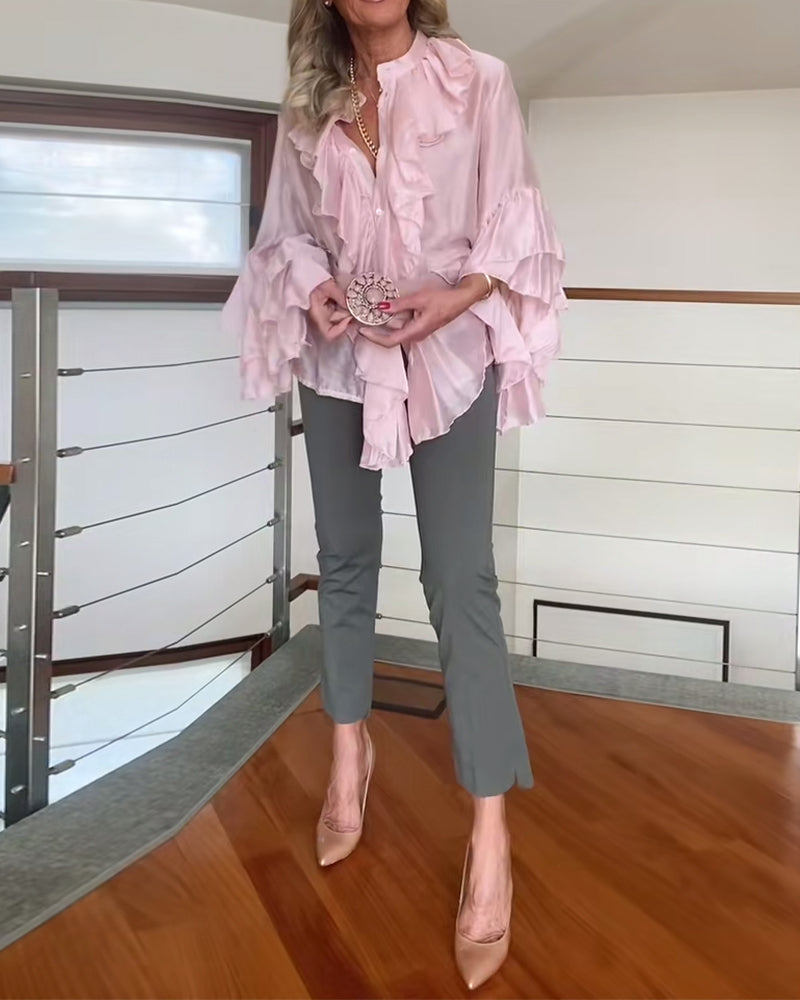 Fashionable Ruffled Blouse