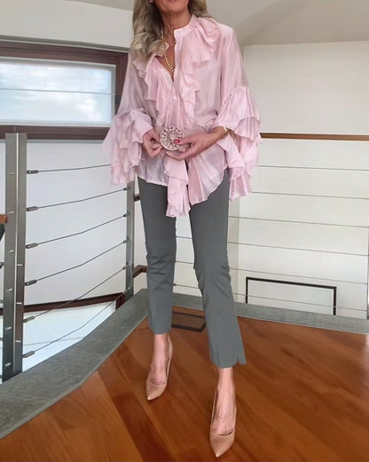 Fashionable Ruffled Blouse