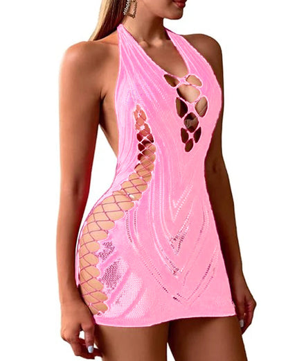 Sexy Halterneck Jacquard Lingerie