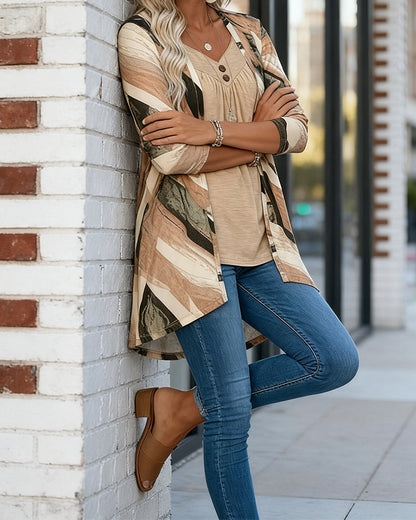 Patchwork Printed Two-Piece Top