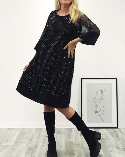 Shiny Loose Mesh Dress