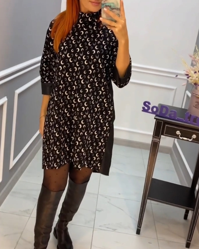 Casual butterfly printed dress